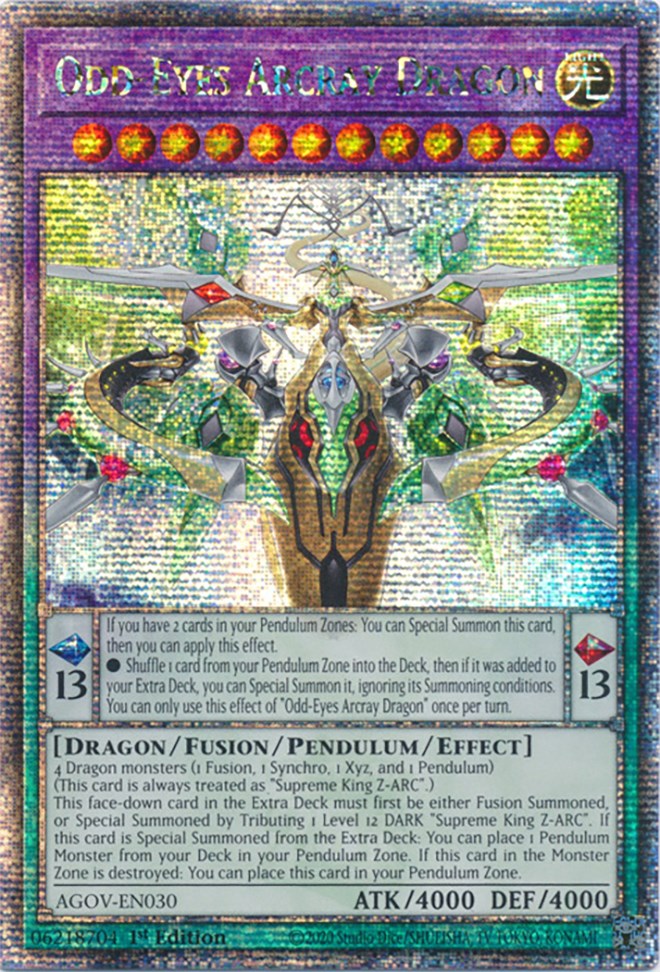 Odd-Eyes Arcray Dragon (Quarter Century Secret Rare) [AGOV-EN030] Quarter Century Secret Rare | Chromatic Games