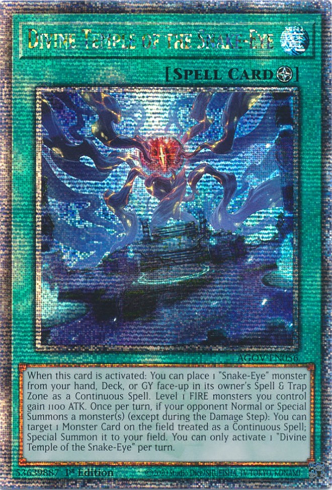 Divine Temple of the Snake-Eye (Quarter Century Secret Rare) [AGOV-EN056] Quarter Century Secret Rare | Chromatic Games
