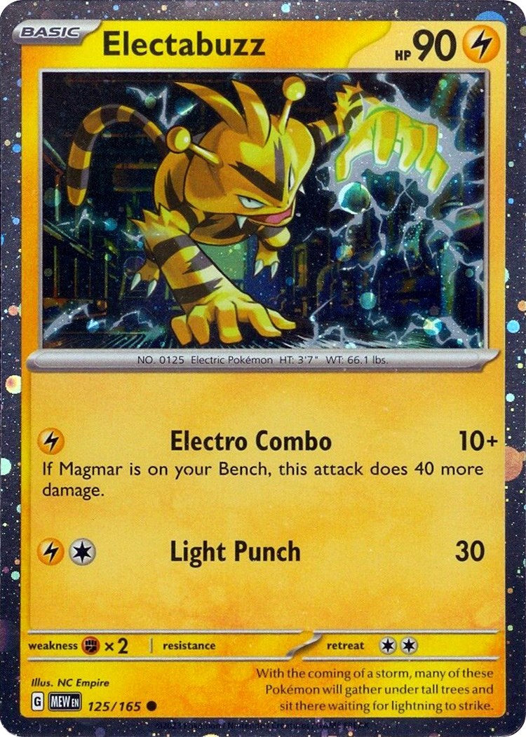 Electabuzz (125/165) (Cosmos Holo) [Miscellaneous Cards] | Chromatic Games