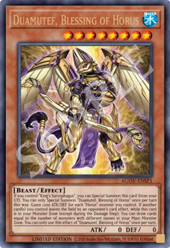 Duamutef, Blessing of Horus (AGOV-ENSP1) [AGOV-ENSP1] Ultra Rare | Chromatic Games
