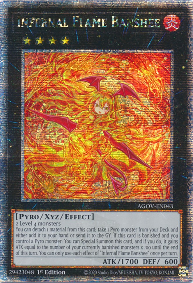 Infernal Flame Banshee (Quarter Century Secret Rare) [AGOV-EN043] Quarter Century Secret Rare | Chromatic Games