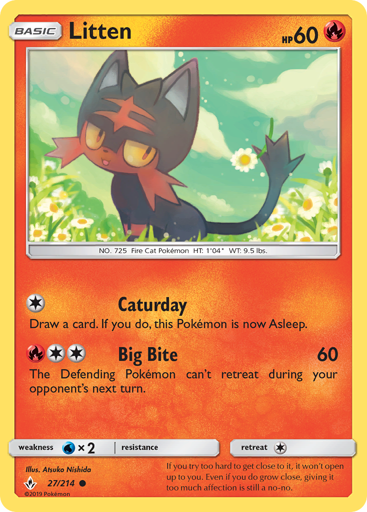 Litten (27/214) [Sun & Moon: Unbroken Bonds] | Chromatic Games