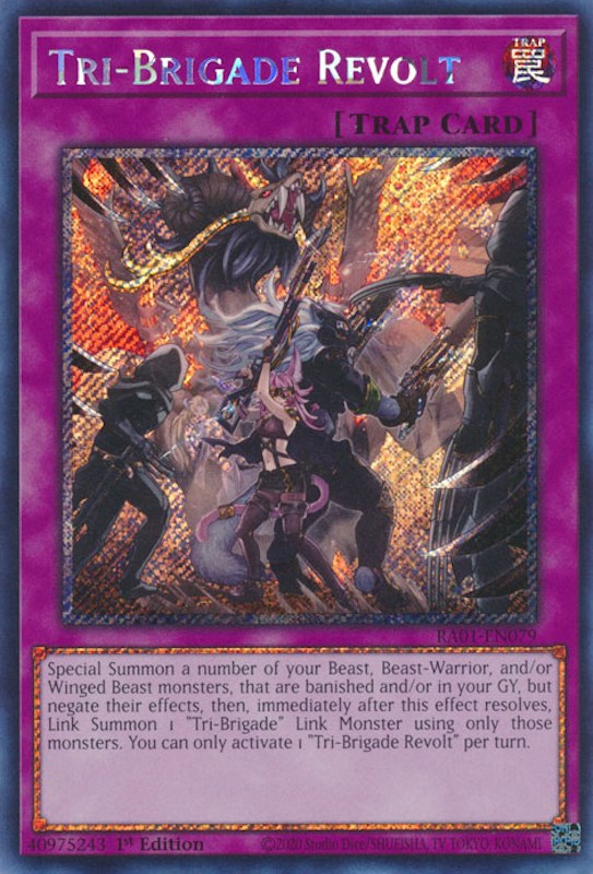 Tri-Brigade Revolt [RA01-EN079] Platinum Secret Rare | Chromatic Games