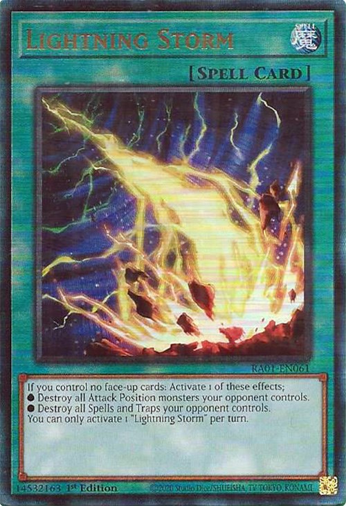 Lightning Storm [RA01-EN061] Prismatic Ultimate Rare | Chromatic Games