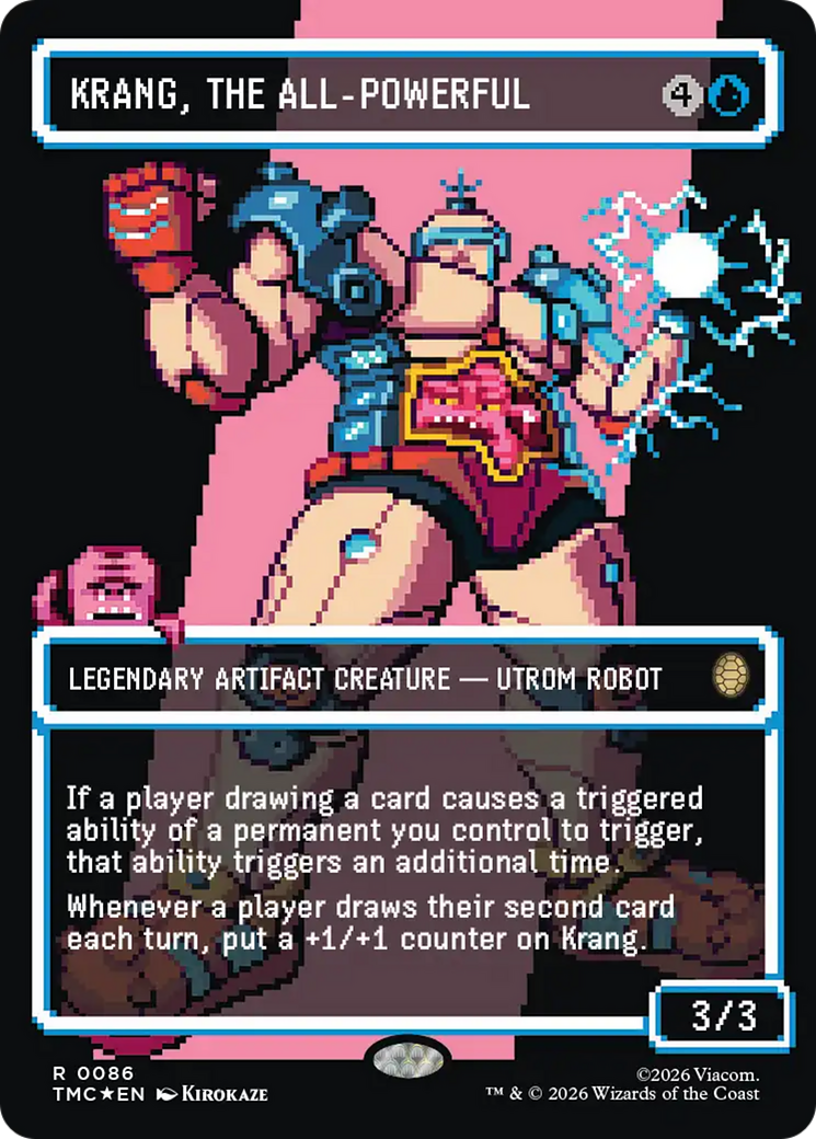 Krang, the All-Powerful (Borderless) (Surge Foil) [Teenage Mutant Ninja Turtles Commander] | Chromatic Games