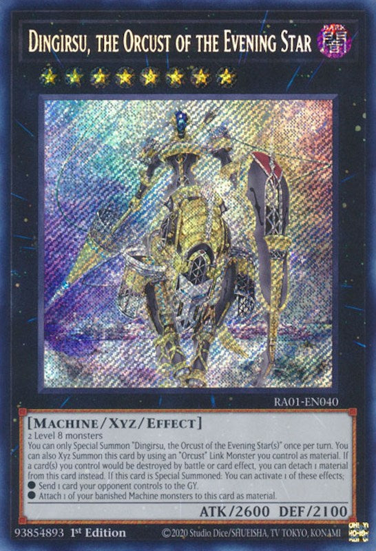 Dingirsu, the Orcust of the Evening Star [RA01-EN040] Secret Rare | Chromatic Games
