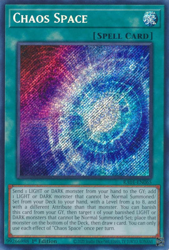 Chaos Space [RA01-EN065] Secret Rare | Chromatic Games