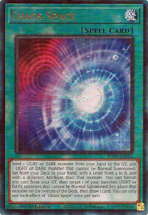 Chaos Space [RA01-EN065] Prismatic Ultimate Rare | Chromatic Games