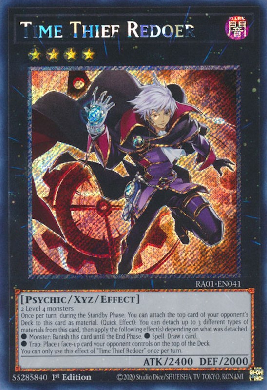 Time Thief Redoer [RA01-EN041] Platinum Secret Rare | Chromatic Games