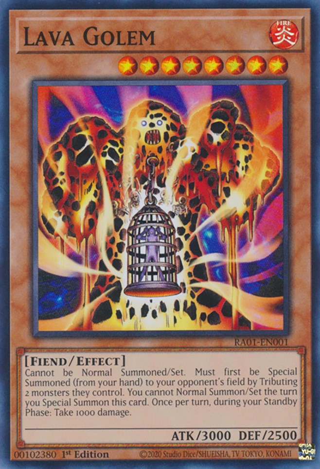 Lava Golem [RA01-EN001] Super Rare | Chromatic Games