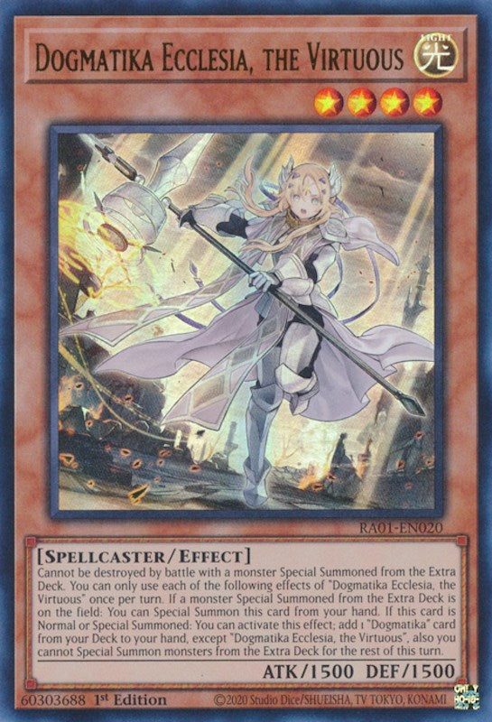 Dogmatika Ecclesia, the Virtuous [RA01-EN020] Ultra Rare | Chromatic Games