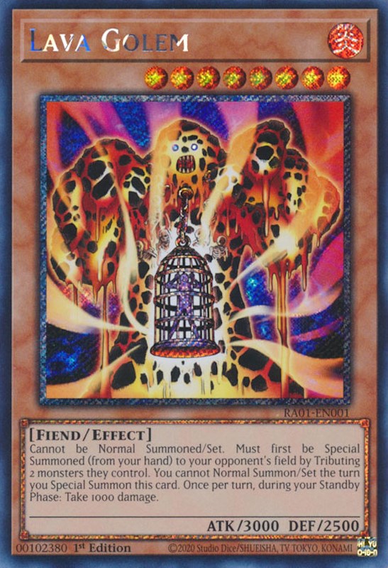 Lava Golem [RA01-EN001] Platinum Secret Rare | Chromatic Games