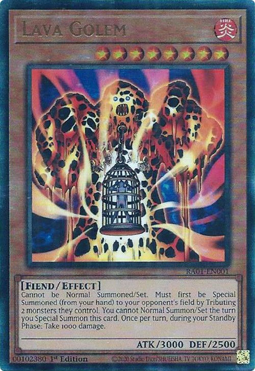 Lava Golem [RA01-EN001] Prismatic Ultimate Rare | Chromatic Games