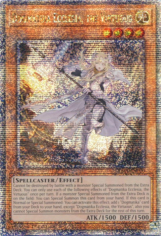 Dogmatika Ecclesia, the Virtuous [RA01-EN020] Quarter Century Secret Rare | Chromatic Games