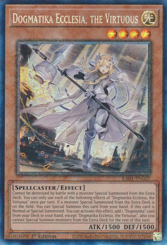 Dogmatika Ecclesia, the Virtuous [RA01-EN020] Prismatic Collector's Rare | Chromatic Games