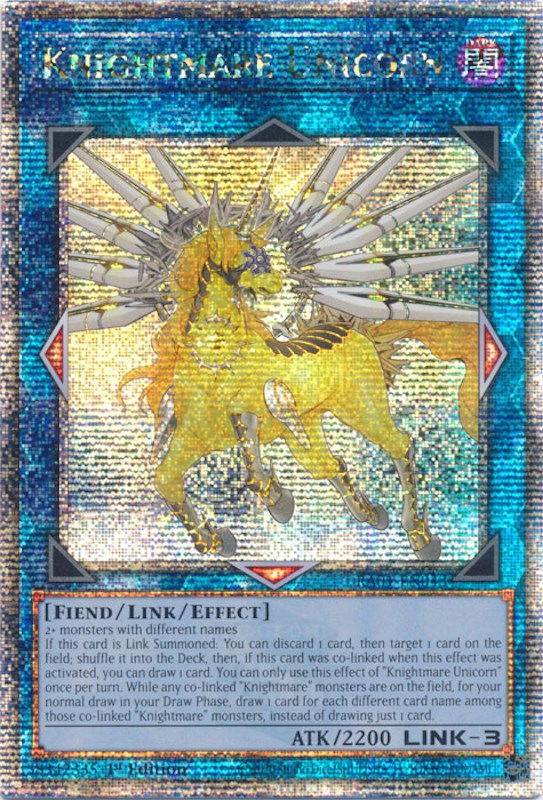 Knightmare Unicorn [RA01-EN043] Quarter Century Secret Rare | Chromatic Games