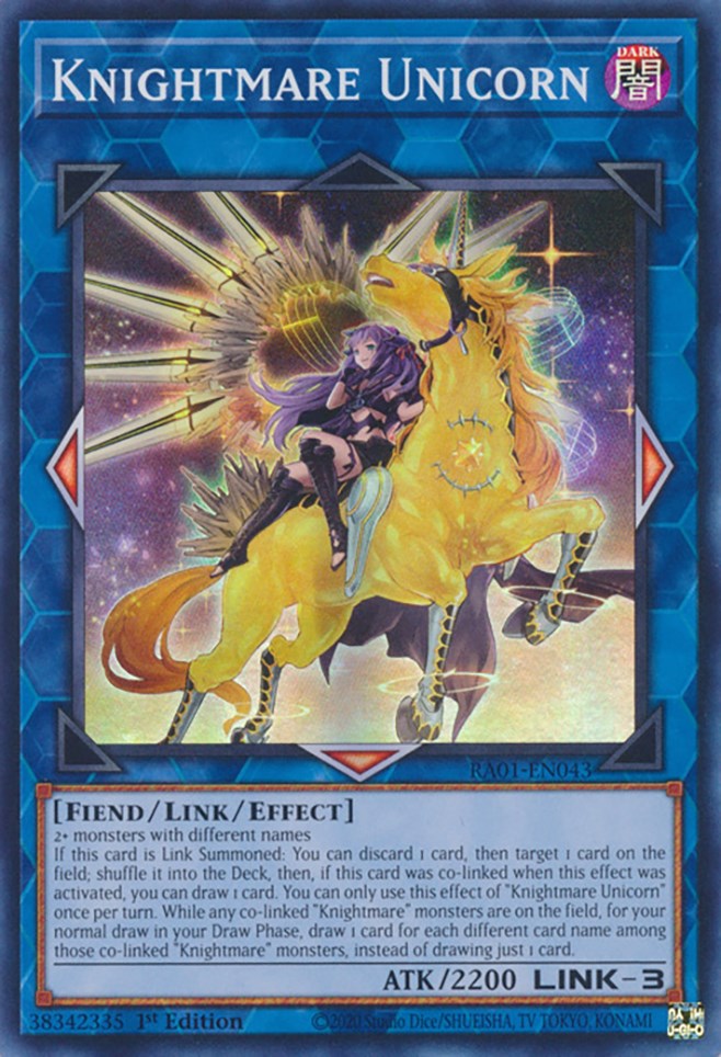 Knightmare Unicorn (Alternate Art) [RA01-EN043] Super Rare | Chromatic Games