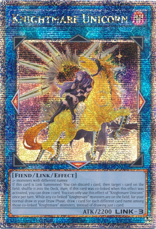 Knightmare Unicorn (Alternate Art) [RA01-EN043] Quarter Century Secret Rare | Chromatic Games