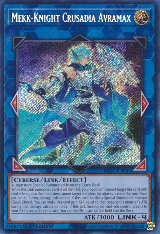 Mekk-Knight Crusadia Avramax [RA01-EN044] Secret Rare | Chromatic Games