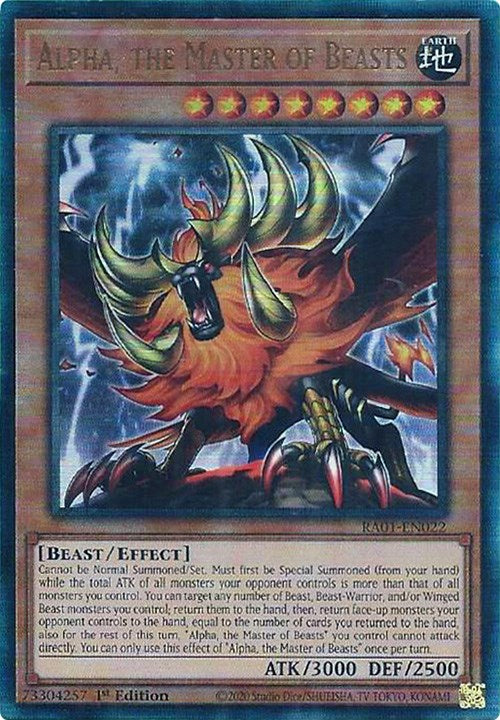 Alpha, the Master of Beasts [RA01-EN022] Prismatic Ultimate Rare | Chromatic Games