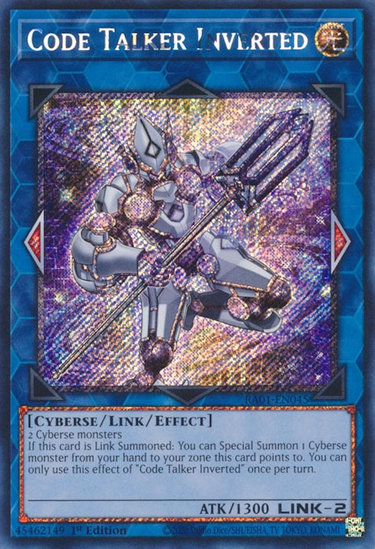 Code Talker Inverted [RA01-EN045] Platinum Secret Rare | Chromatic Games