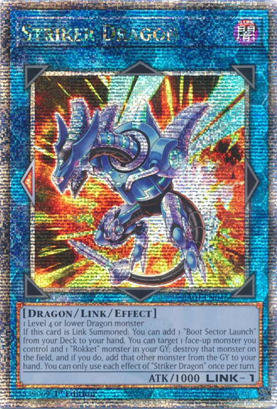 Striker Dragon [RA01-EN046] Quarter Century Secret Rare | Chromatic Games