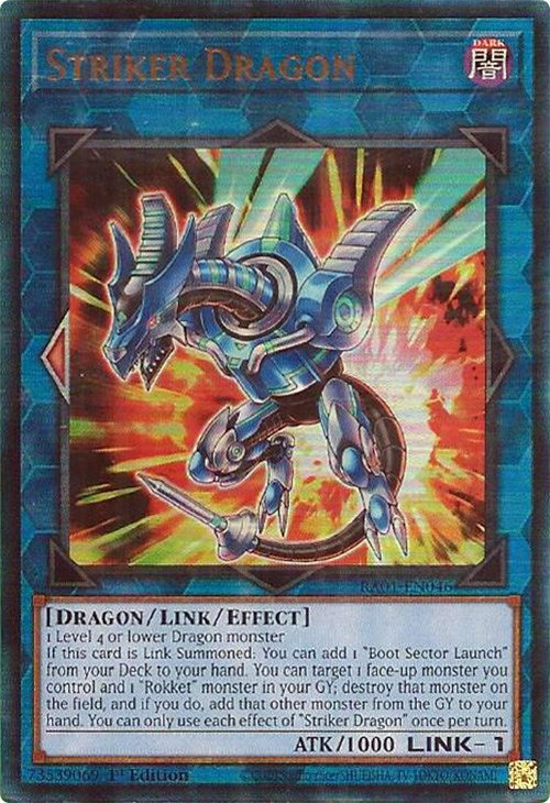 Striker Dragon [RA01-EN046] Prismatic Ultimate Rare | Chromatic Games