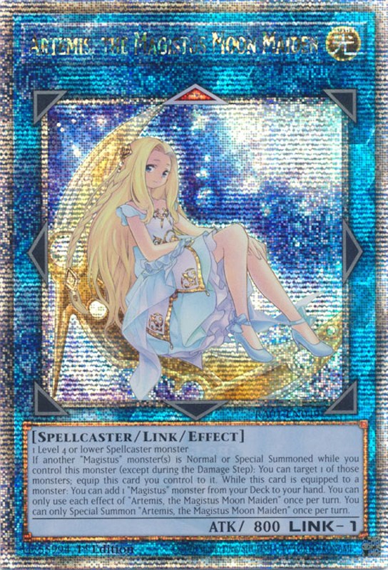 Artemis, the Magistus Moon Maiden [RA01-EN049] Quarter Century Secret Rare | Chromatic Games