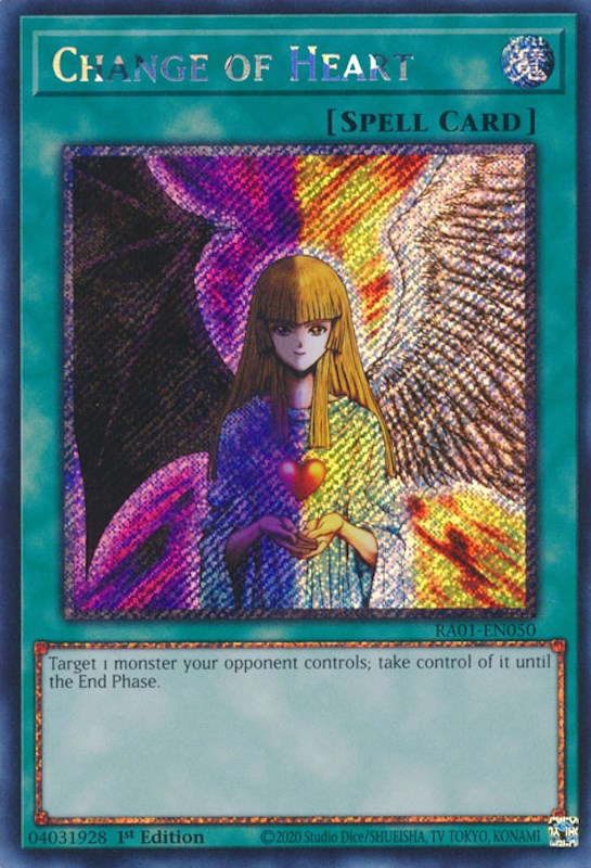 Change of Heart [RA01-EN050] Platinum Secret Rare | Chromatic Games