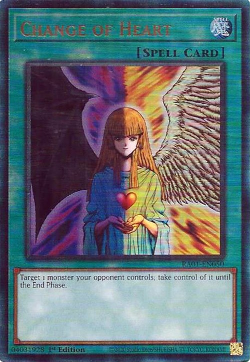 Change of Heart [RA01-EN050] Prismatic Ultimate Rare | Chromatic Games