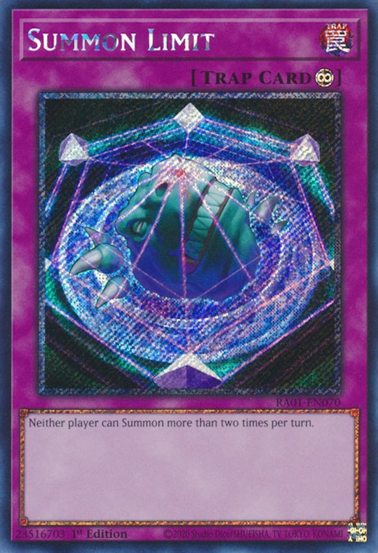 Summon Limit [RA01-EN070] Platinum Secret Rare | Chromatic Games