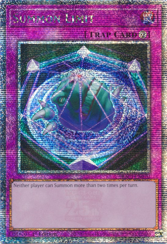 Summon Limit [RA01-EN070] Quarter Century Secret Rare | Chromatic Games