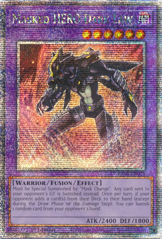 Masked HERO Dark Law [RA01-EN025] Quarter Century Secret Rare | Chromatic Games