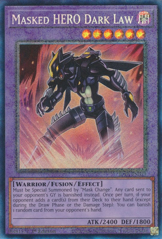 Masked HERO Dark Law [RA01-EN025] Prismatic Collector's Rare | Chromatic Games