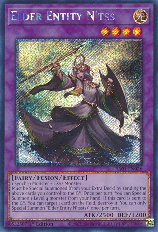 Elder Entity N'tss [RA01-EN026] Platinum Secret Rare | Chromatic Games