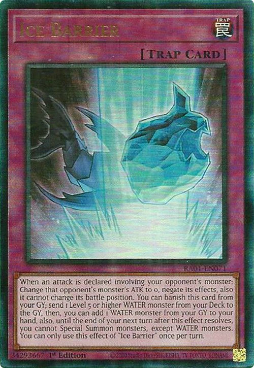 Ice Barrier [RA01-EN071] Prismatic Ultimate Rare | Chromatic Games