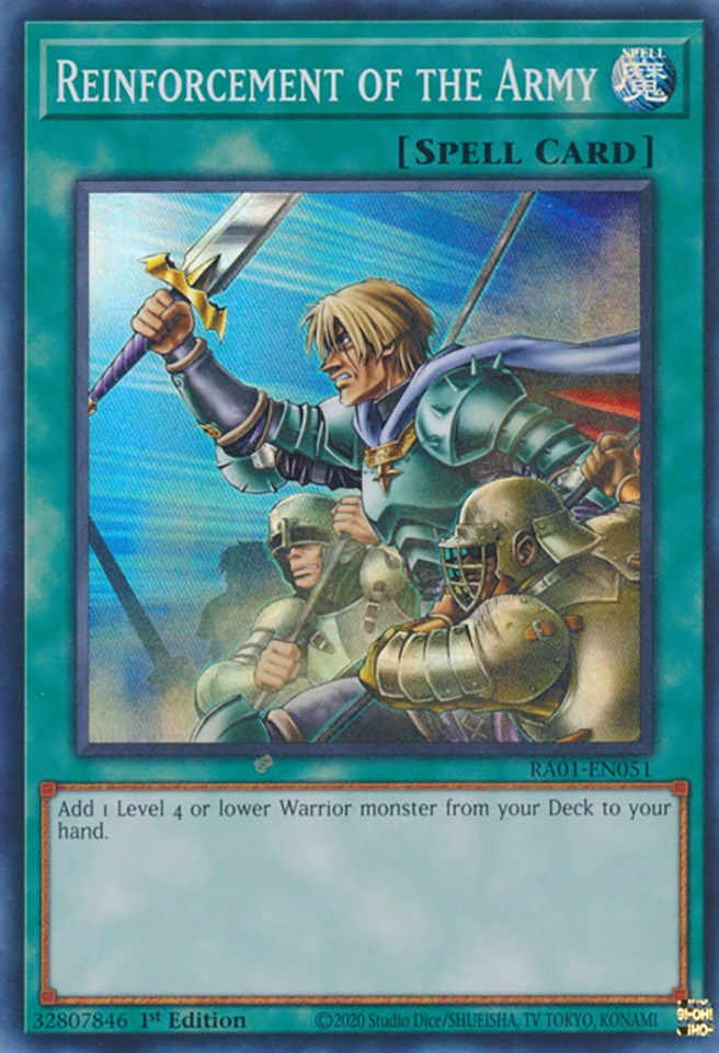 Reinforcement of the Army [RA01-EN051] Super Rare | Chromatic Games