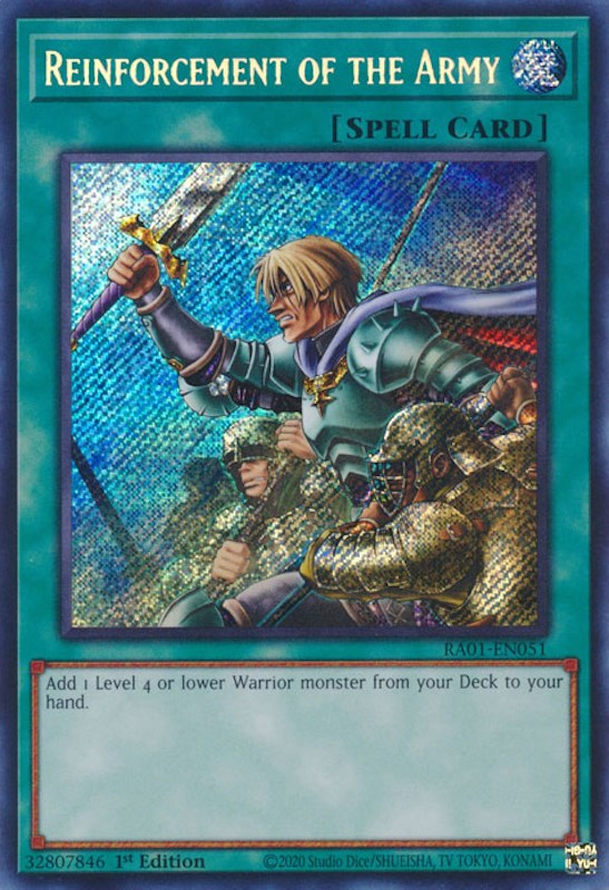Reinforcement of the Army [RA01-EN051] Secret Rare | Chromatic Games