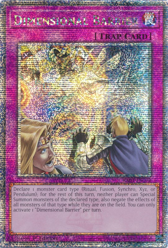 Dimensional Barrier [RA01-EN072] Quarter Century Secret Rare | Chromatic Games