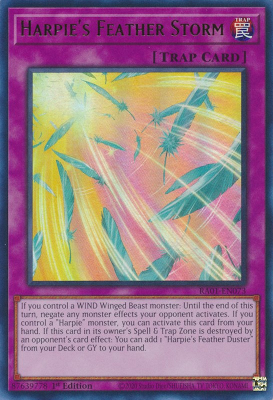 Harpie's Feather Storm [RA01-EN073] Ultra Rare | Chromatic Games