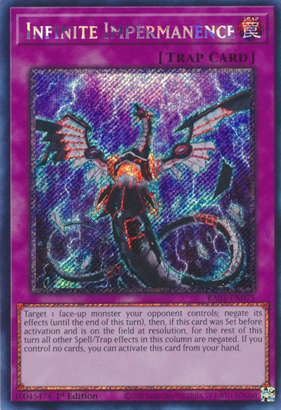 Infinite Impermanence [RA01-EN075] Platinum Secret Rare | Chromatic Games
