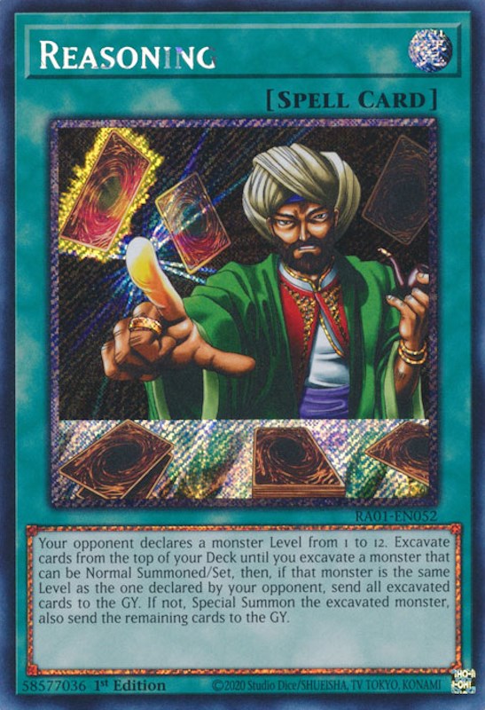 Reasoning [RA01-EN052] Platinum Secret Rare | Chromatic Games