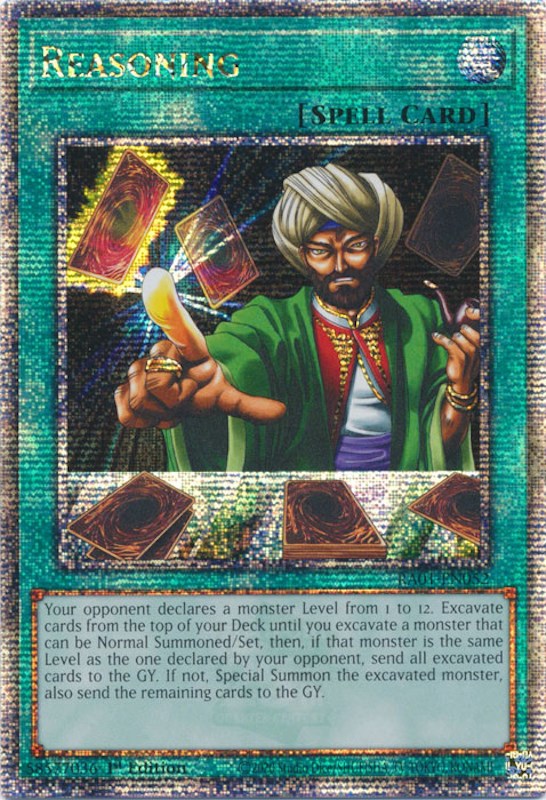 Reasoning [RA01-EN052] Quarter Century Secret Rare | Chromatic Games