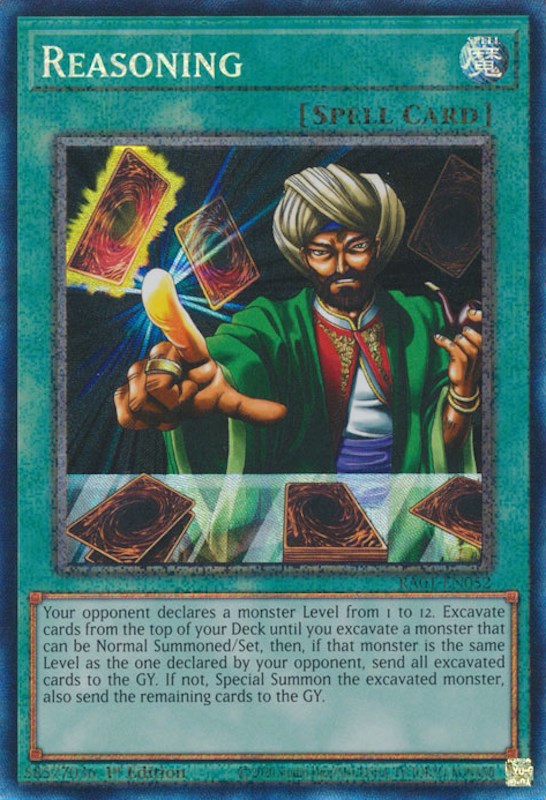 Reasoning [RA01-EN052] Prismatic Collector's Rare | Chromatic Games