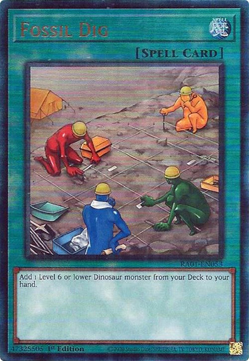 Fossil Dig [RA01-EN053] Prismatic Ultimate Rare | Chromatic Games