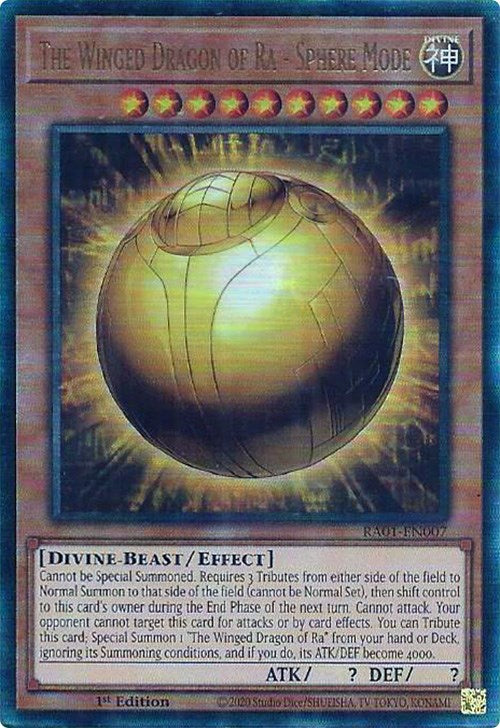 The Winged Dragon of Ra - Sphere Mode [RA01-EN007] Prismatic Ultimate Rare | Chromatic Games