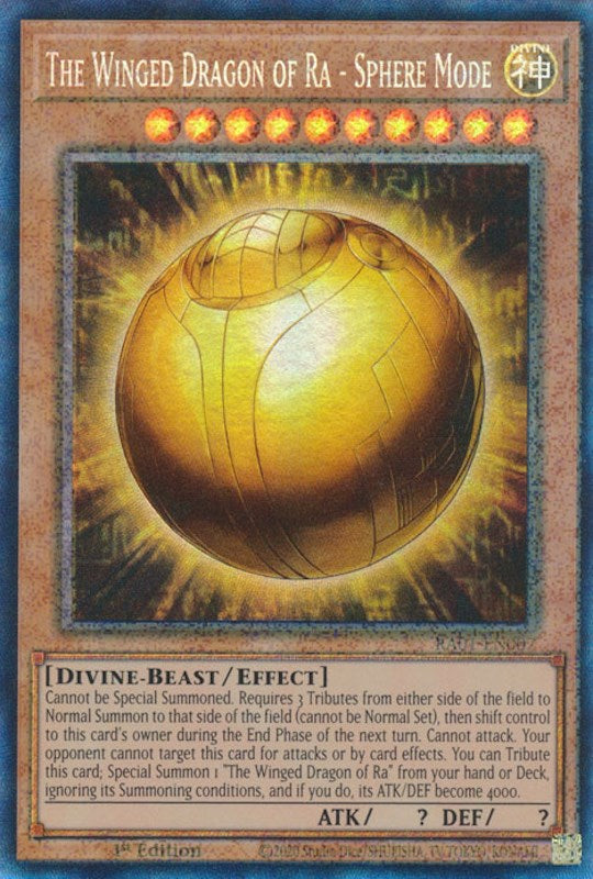 The Winged Dragon of Ra - Sphere Mode [RA01-EN007] Prismatic Collector's Rare | Chromatic Games