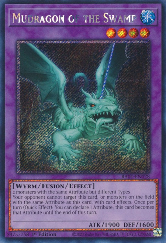 Mudragon of the Swamp [RA01-EN028] Platinum Secret Rare | Chromatic Games