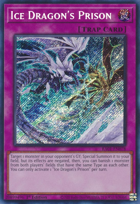 Ice Dragon's Prison [RA01-EN078] Secret Rare | Chromatic Games