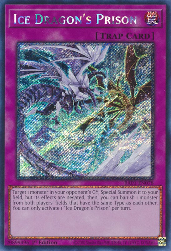 Ice Dragon's Prison [RA01-EN078] Platinum Secret Rare | Chromatic Games